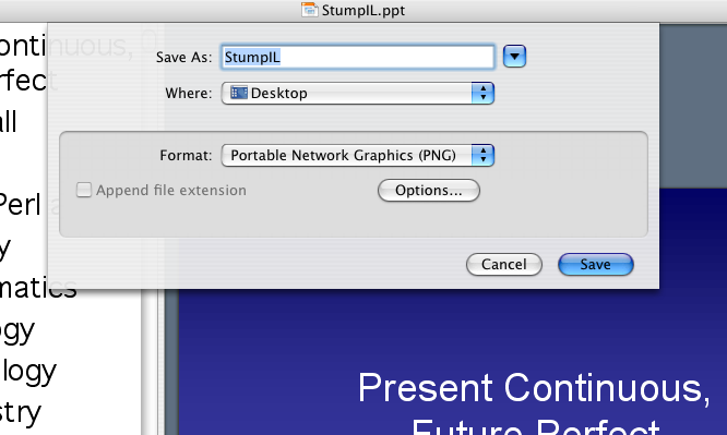 Saving PowerPoint slides as PNG files
